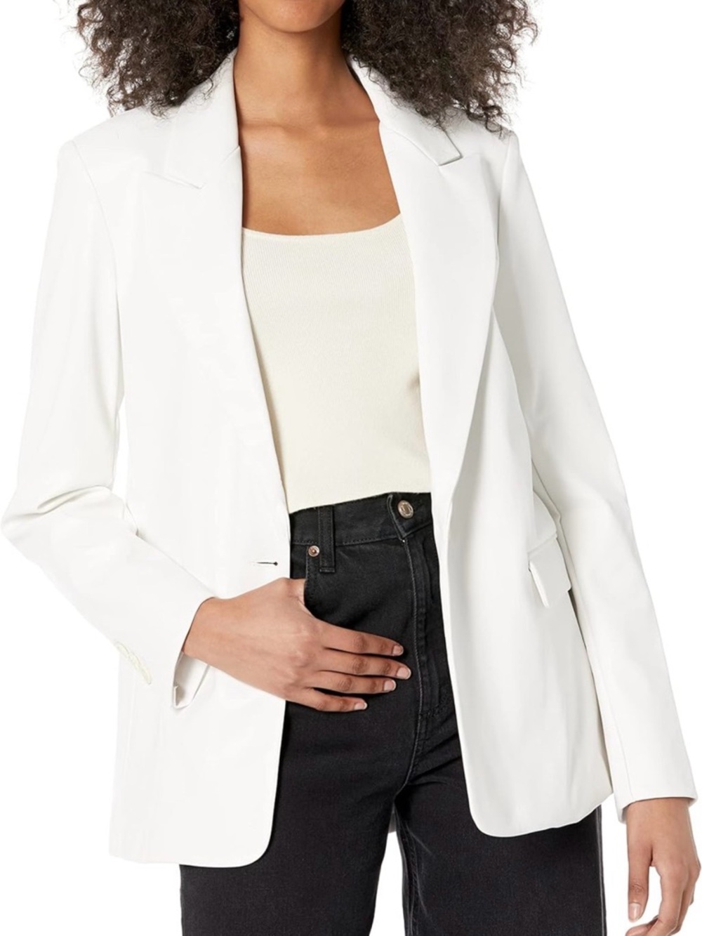 Women's White Tailored Blazer Jacket